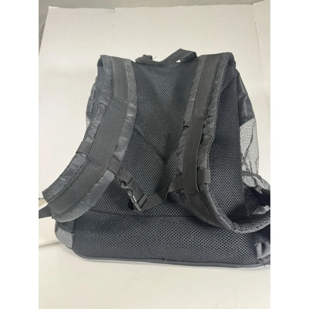 Top Paw Pet Carrier Backpack Small Dog Cat Grey Black Mesh Breathable Travel Bag